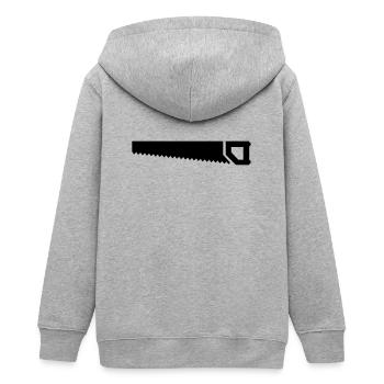 Scie - Veste à capuche ado bio Stanley/Stella - gris chiné - Dos - AI Model Teenager Male light (155cm)