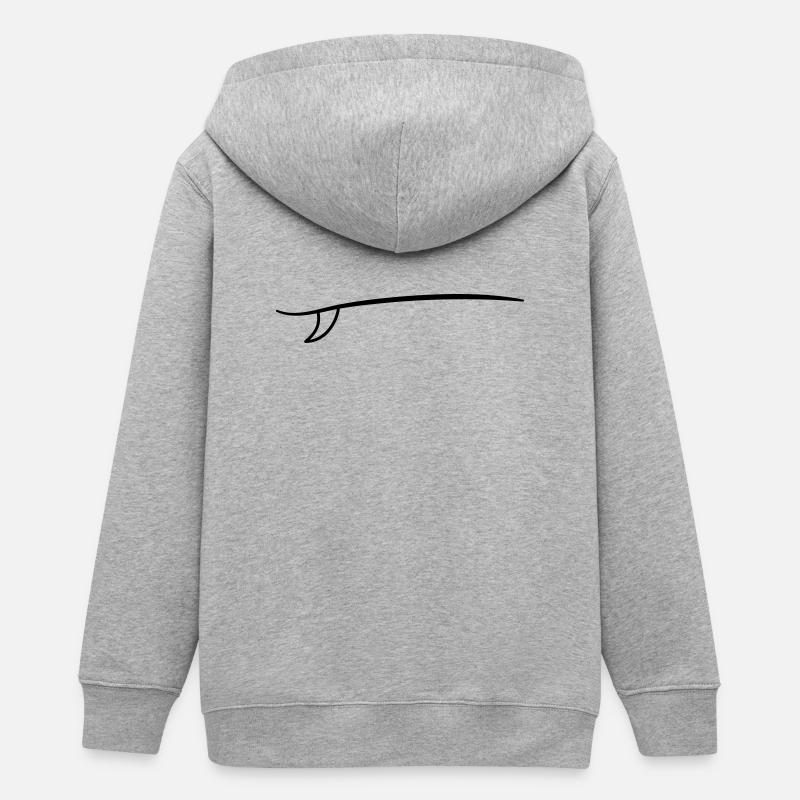 planche de surf Icon Outline Surfing - Veste à capuche ado bio Stanley/Stella - gris chiné