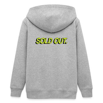 Sold Out - Teenager Organic Kapuzenjacke Mini Cultivator von Stanley/Stella - Grau meliert - Hinten - AI Model Teenager Male light (155cm)