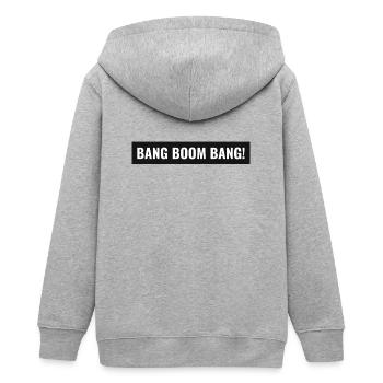 Bang Boom Bang! - Teenager Organic Kapuzenjacke Mini Cultivator von Stanley/Stella - Grau meliert - Hinten - AI Model Teenager Male light (155cm)