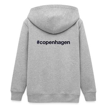 COPENHAGEN Denmark Kopenhagen Dänemark - Teenager Organic Kapuzenjacke Mini Cultivator von Stanley/Stella - Grau meliert - Hinten - AI Model Teenager Male light (155cm)