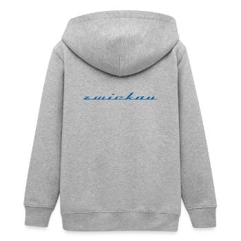 ZWICKAU - Teenager Organic Kapuzenjacke Mini Cultivator von Stanley/Stella - Grau meliert - Hinten - AI Model Teenager Male light (155cm)