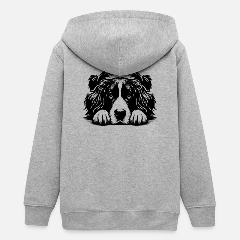 Münsterländer - Veste à capuche ado bio Stanley/Stella - gris chiné
