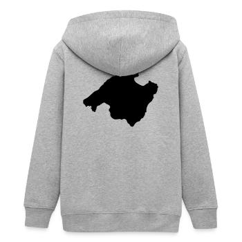 Malle Outline - Teens Organic Zip-up Hoodie by Stanley/Stella - heather grey - Back - AI Model Teenager Male light (155cm)