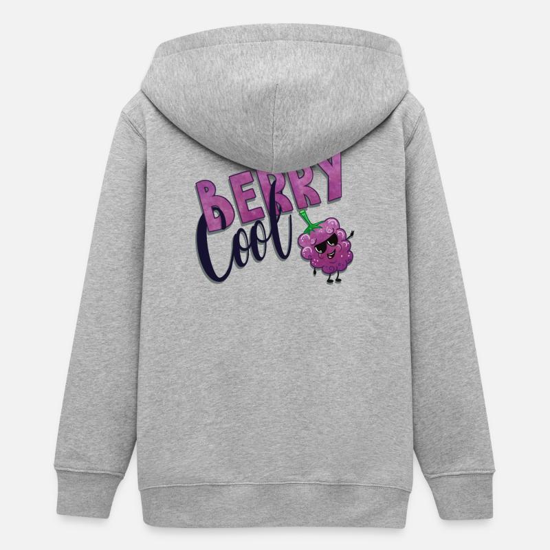 Baie Mûre fraîche - Veste à capuche ado bio Stanley/Stella - gris chiné