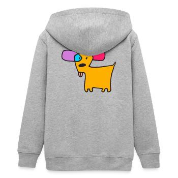 06 Doggie Short Farbe - Teenager Organic Kapuzenjacke Mini Cultivator von Stanley/Stella - Grau meliert - Hinten - AI Model Teenager Male light (155cm)