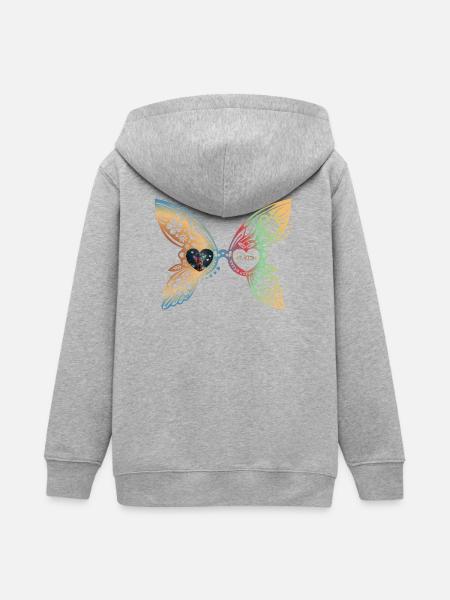 Feenbrille mit frecher Fee - Teenager Organic Kapuzenjacke Mini Cultivator von Stanley/Stella - Grau meliert