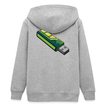 usb_en_tonos_verdes - Veste à capuche ado bio Stanley/Stella - gris chiné - Dos - AI Model Teenager Male light (155cm)