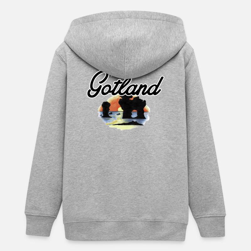 C’est Gotland - Rauk - Veste à capuche ado bio Stanley/Stella - gris chiné