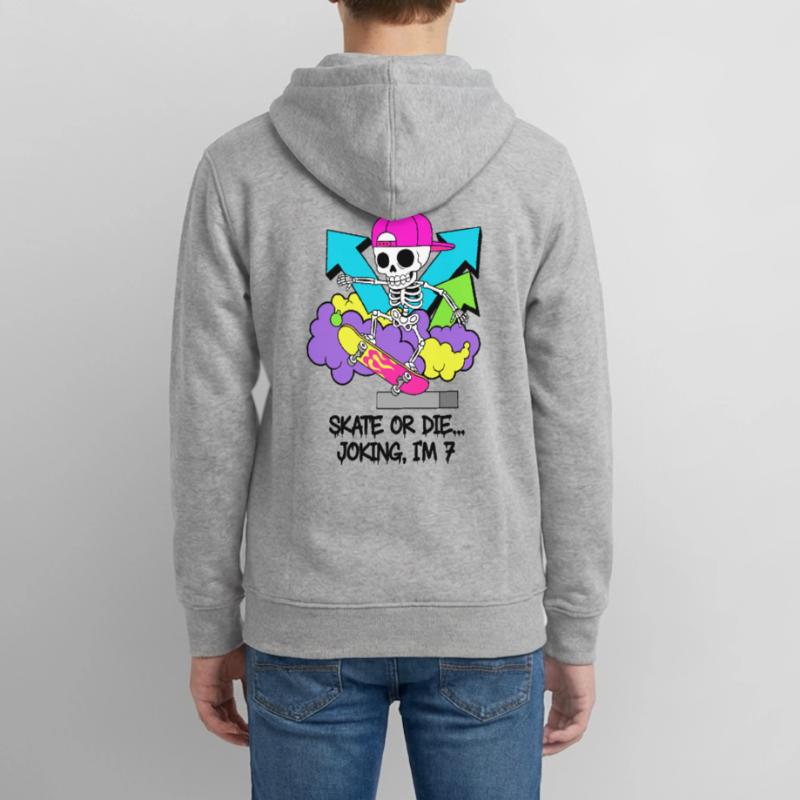 Skate oder stirb, scherzhaft, ich bin 7. Teenager Organic Kapuzenjacke Mini Cultivator von Stanley/Stella