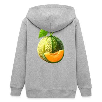 melon miel - Veste à capuche ado bio Stanley/Stella - gris chiné - Dos - AI Model Teenager Male light (155cm)