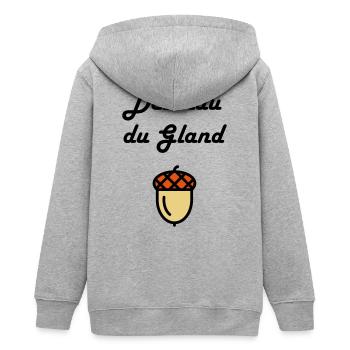 Détendu du Gland / Humour / Paresse / Cool - Veste à capuche ado bio Stanley/Stella - gris chiné - Dos - AI Model Teenager Male light (155cm)