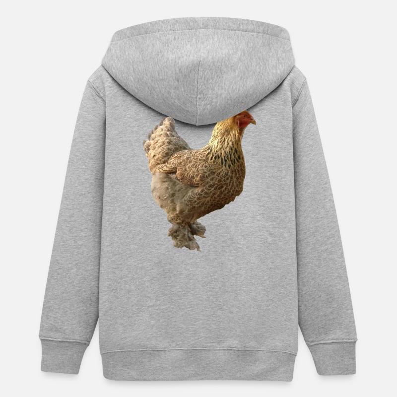 Poulet - Veste à capuche ado bio Stanley/Stella - gris chiné