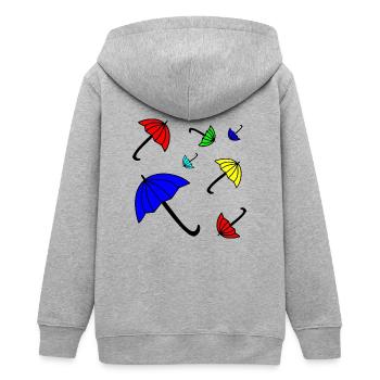 Sonnenschirm T-Shirt - Teenager Organic Kapuzenjacke Mini Cultivator von Stanley/Stella - Grau meliert - Hinten - AI Model Teenager Male light (155cm)