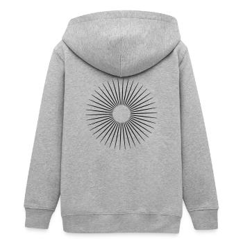 Lignes en cercle dans toutes les couleurs vector - Veste à capuche ado bio Stanley/Stella - gris chiné - Dos - AI Model Teenager Male light (155cm)