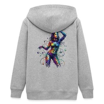 Vibe Motion - Veste à capuche ado bio Stanley/Stella - gris chiné - Dos - AI Model Teenager Male light (155cm)