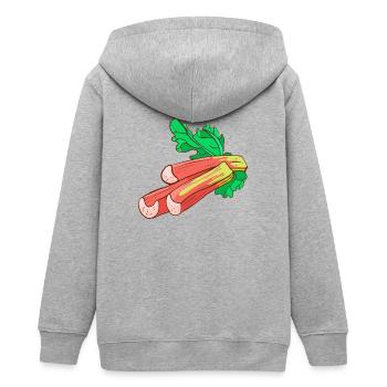 Gemeiner Rhabarber Gewöhnlicher Krauser - Teenager Organic Kapuzenjacke Mini Cultivator von Stanley/Stella - Grau meliert - Hinten - AI Model Teenager Male light (155cm)