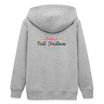 Bébé premier Noël - Veste à capuche ado bio Stanley/Stella - gris chiné - Dos - AI Model Teenager Male light (155cm)