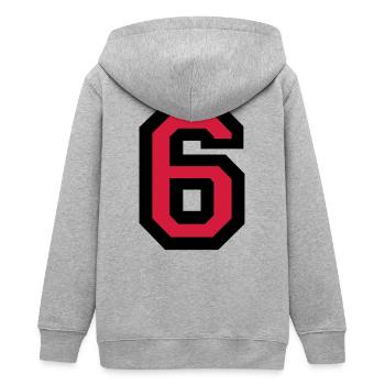 Le numéro 3 - Veste à capuche ado bio Stanley/Stella - gris chiné - Dos - AI Model Teenager Male light (155cm)
