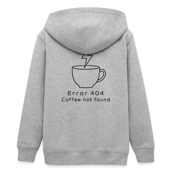 Erreur 404 : Café non trouvé - Veste à capuche ado bio Stanley/Stella - gris chiné - Dos - AI Model Teenager Male light (155cm)