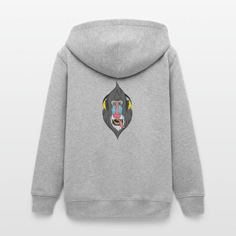 Affe mit Kopfhörer - Techno Affe Teenager Organic Kapuzenjacke Mini Cultivator von Stanley/Stella