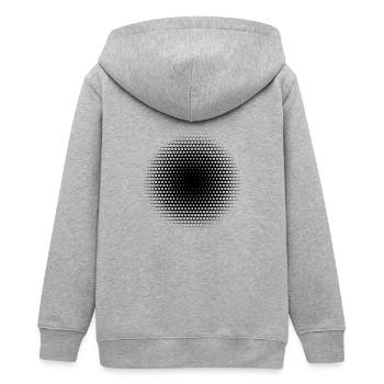 Forme géométrique - Veste à capuche ado bio Stanley/Stella - gris chiné - Dos - AI Model Teenager Male light (155cm)