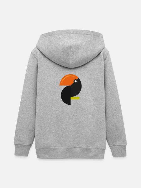 Tucan - Teenager Organic Kapuzenjacke Mini Cultivator von Stanley/Stella - Grau meliert
