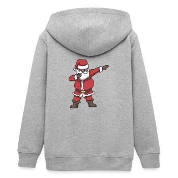 Weihnachtsmann dabbing Geschenk Weihnachten Tanz - Teenager Organic Kapuzenjacke Mini Cultivator von Stanley/Stella - Grau meliert - Hinten - AI Model Teenager Male light (155cm)