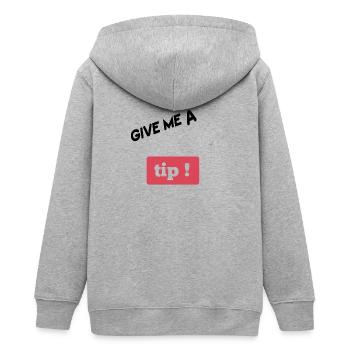 YOUTUBE-Tips - Veste à capuche ado bio Stanley/Stella - gris chiné - Dos - AI Model Teenager Male light (155cm)