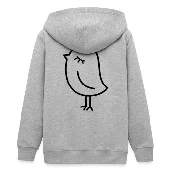 Spatz Vogel – Piepmatz Küken Tweet Vögelchen - Teenager Organic Kapuzenjacke Mini Cultivator von Stanley/Stella - Grau meliert - Hinten - AI Model Teenager Male light (155cm)
