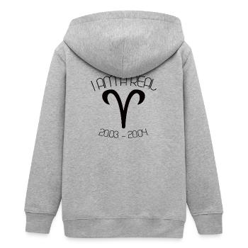 WIDDER STERNZEICHEN - Teenager Organic Kapuzenjacke Mini Cultivator von Stanley/Stella - Grau meliert - Hinten - AI Model Teenager Male light (155cm)