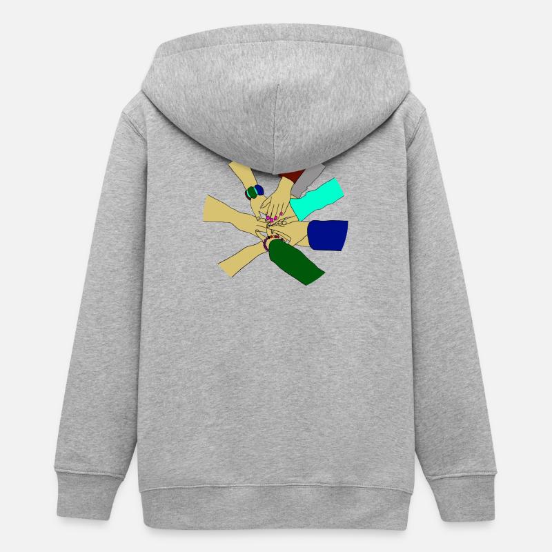 Amitié - Veste à capuche ado bio Stanley/Stella - gris chiné