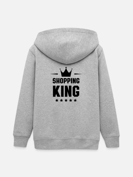 Shopping King - Teenager Organic Kapuzenjacke Mini Cultivator von Stanley/Stella - Grau meliert