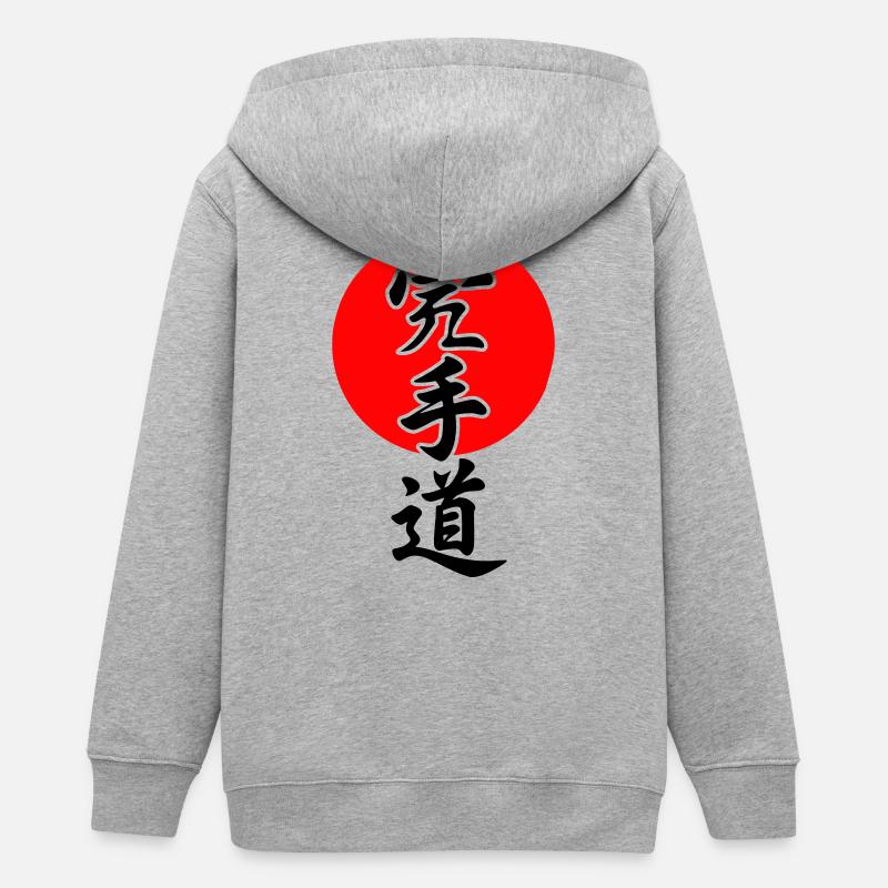 Lettrage de karaté - Veste à capuche ado bio Stanley/Stella - gris chiné