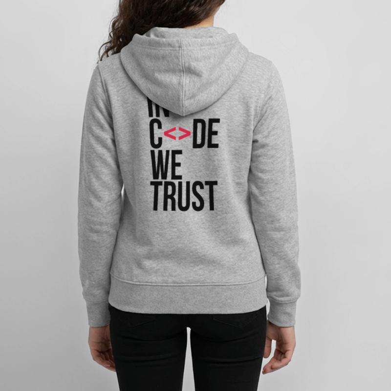 in code we trust ! Teens Organic Zip-up Hoodie by Stanley/Stella