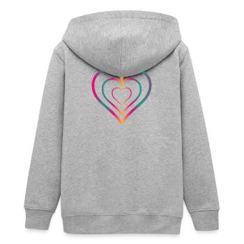 COEUR - Veste à capuche ado bio Stanley/Stella - gris chiné - Dos - AI Model Teenager Male light (155cm)