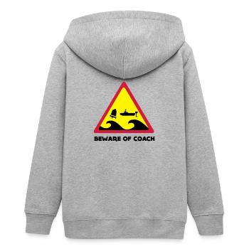 Méfiez-vous de l'entraîneur - Opti édition - Veste à capuche ado bio Stanley/Stella - gris chiné - Dos - AI Model Teenager Male light (155cm)