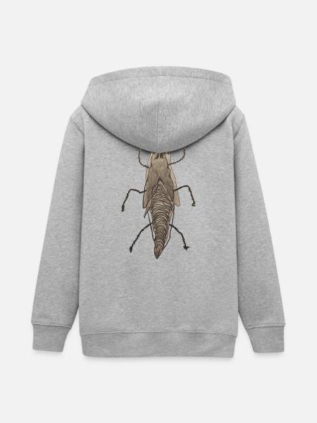 Insekt III - Teenager Organic Kapuzenjacke Mini Cultivator von Stanley/Stella - Grau meliert