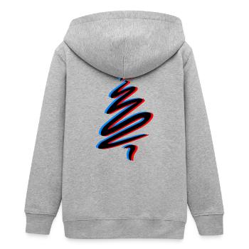 Sapin ombré - Veste à capuche ado bio Stanley/Stella - gris chiné - Dos - AI Model Teenager Male light (155cm)