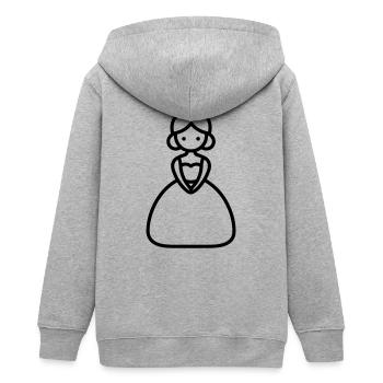 Prinzessin - Teenager Organic Kapuzenjacke Mini Cultivator von Stanley/Stella - Grau meliert - Hinten - AI Model Teenager Male light (155cm)