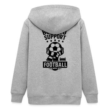support football - Teenager Organic Kapuzenjacke Mini Cultivator von Stanley/Stella - Grau meliert - Hinten - AI Model Teenager Male light (155cm)
