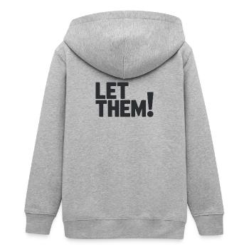 Let Them!  A Clean Mindset Statement - Veste à capuche ado bio Stanley/Stella - gris chiné - Dos - AI Model Teenager Male light (155cm)