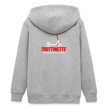 Trotinette course internationale super bike - Veste à capuche ado bio Stanley/Stella - gris chiné - Dos - AI Model Teenager Male light (155cm)