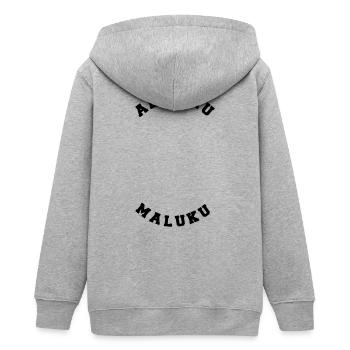 Alifuru Maluku - Teenager Organic Kapuzenjacke Mini Cultivator von Stanley/Stella - Grau meliert - Hinten - AI Model Teenager Male light (155cm)
