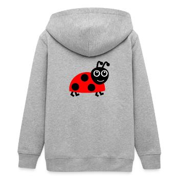 marien 34 - Teenager Organic Kapuzenjacke Mini Cultivator von Stanley/Stella - Grau meliert - Hinten - AI Model Teenager Male light (155cm)