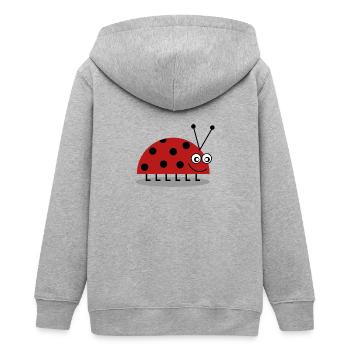 marien 11 - Teenager Organic Kapuzenjacke Mini Cultivator von Stanley/Stella - Grau meliert - Hinten - AI Model Teenager Male light (155cm)