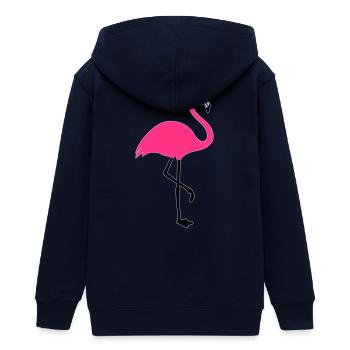 Flamingo Sommer Sonne Strand - Teenager Organic Kapuzenjacke Mini Cultivator von Stanley/Stella - Navy - Hinten - AI Model Teenager Male light (155cm)