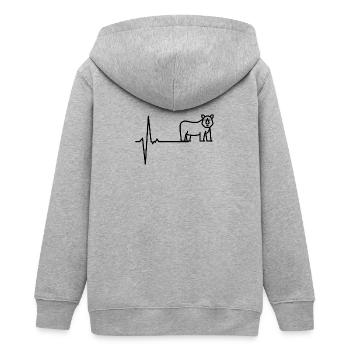 Carré Minimal de Minuit - Veste à capuche ado bio Stanley/Stella - gris chiné - Dos - AI Model Teenager Male light (155cm)