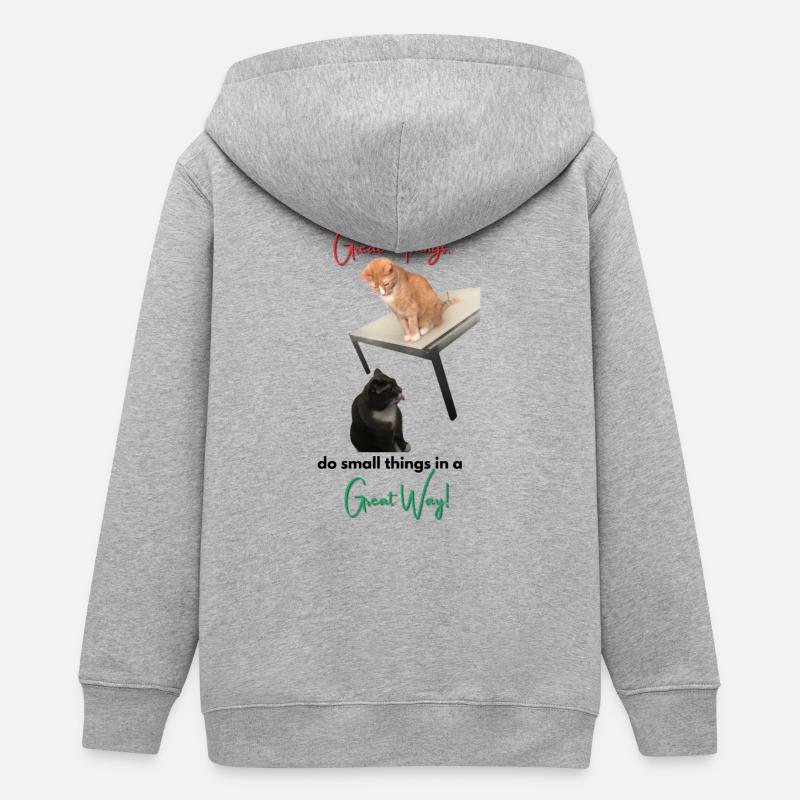 If you cannot do Great Things, do small things... - Teenager Organic Kapuzenjacke Mini Cultivator von Stanley/Stella - Grau meliert