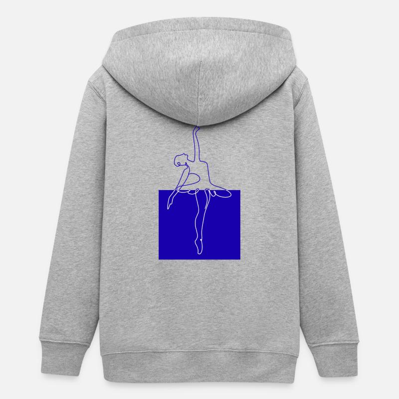 Blue Line Ballet Danse de forme minimale - Veste à capuche ado bio Stanley/Stella - gris chiné